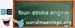 WordMeaning blackboard for four-stroke engine